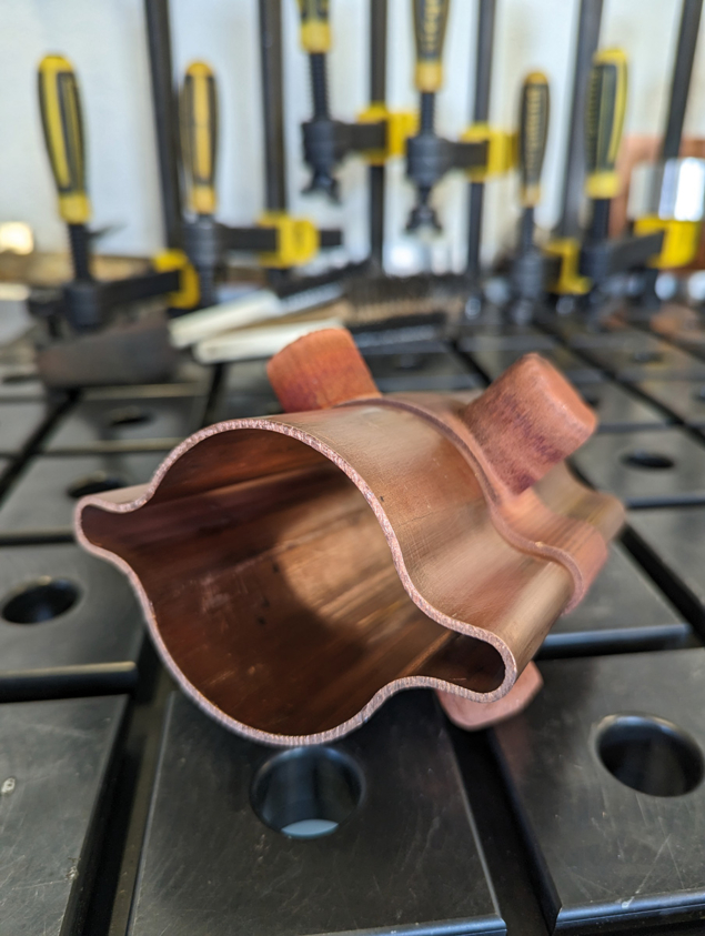 Cold-sprayed copper “bosses”